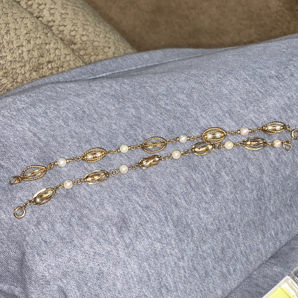 Pearls 10k gold plates antiques